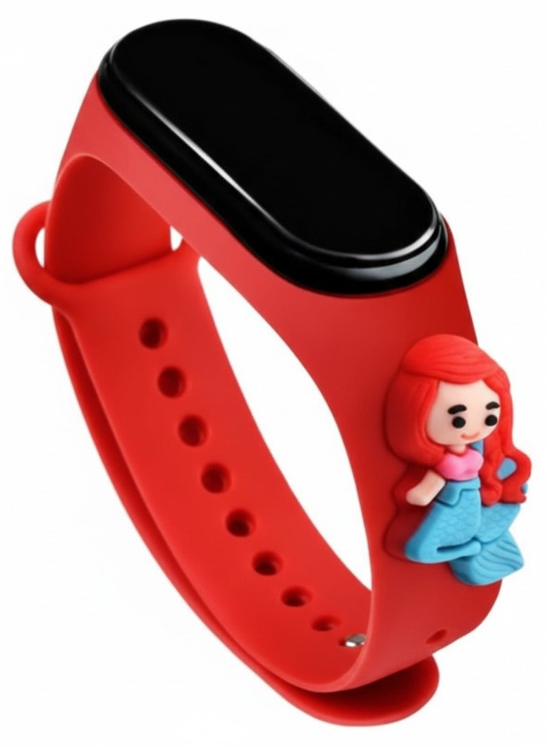 Kids Digital Silicone Watch - Red Color - Comfortable and Safe Design for Kids - Image 1